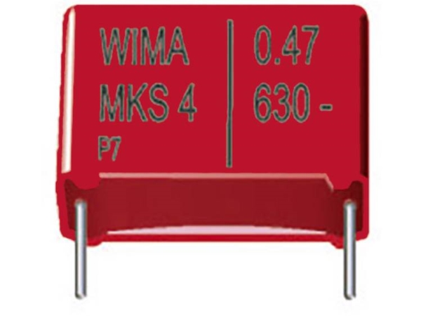 Wima Mks 4 0,33Uf 10% 1000V Rm 22,5 1 Stk Mks-Foliekondensator Med Radial Tråd 0.33 Μf 1000 V/Dc 10 % 22.5 Mm (L X B X H) 26.5 X 11 X 21 Mm