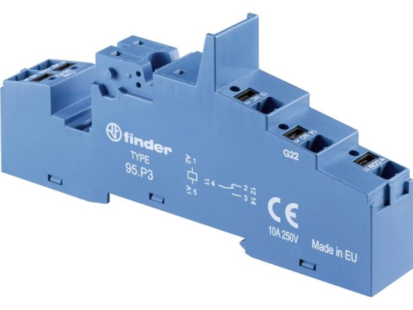 Finder 95.P3 Relæsokkel Passer Til Serie: Siemens Bauform S00 , Finder Serie 99, Weg Serie Cwci Finder 40.31, Finder 99.02, Finder 86.30.0.024.0000 T