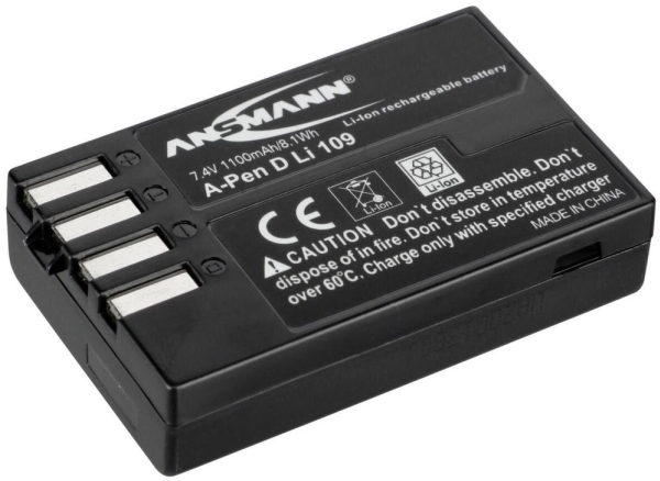 ANSMANN A-Pen D-Li 109 - Batteri - Li-Ion - 1100 mAh - för Pentax K-30, K-70, KP, K-r, K-S1, K-S2 | Foto och video - Foto- & videotillbehör - Batteri & laddare | GameStuff