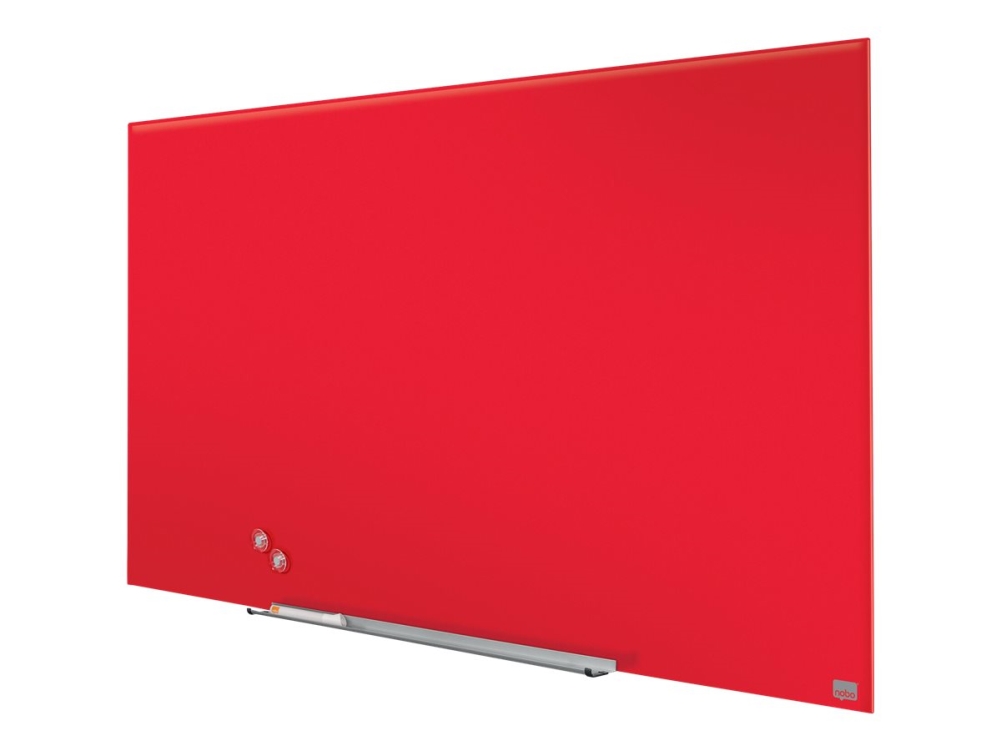 Nobo Impression Pro magnetisk whiteboard glastavle 57" 126x71 cm Rød