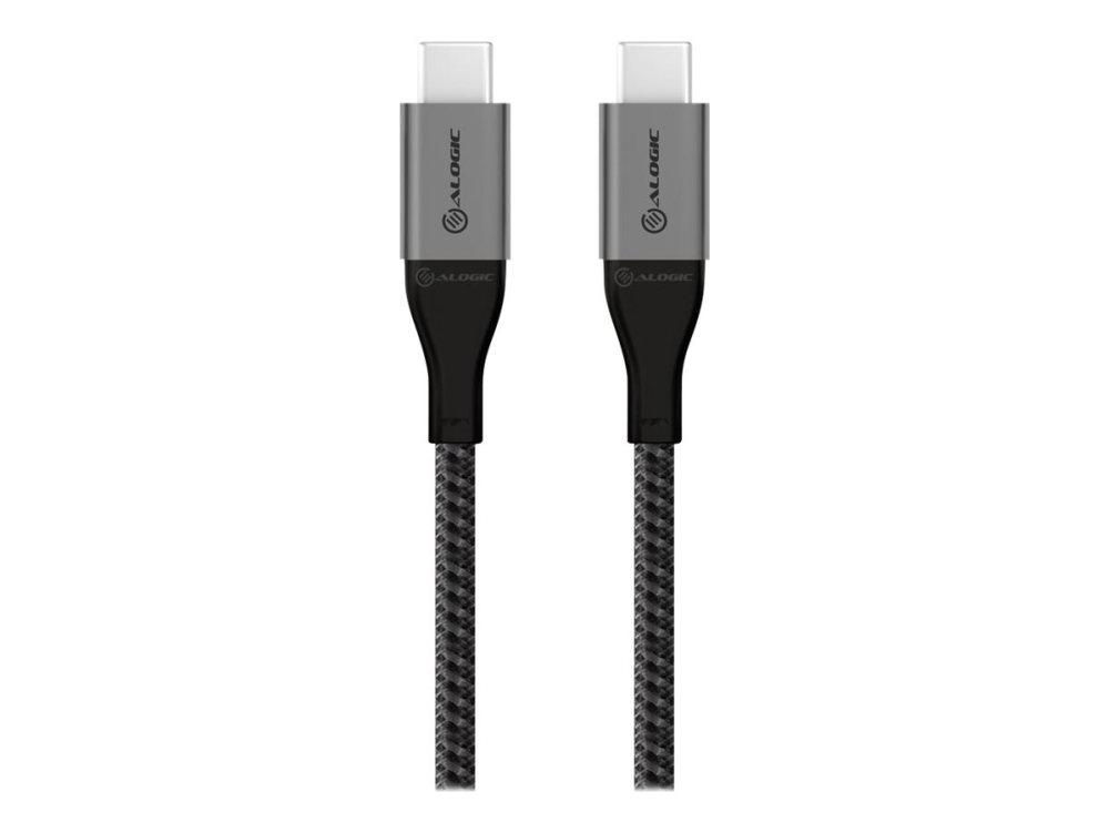 Alogic Super Ultra - USB-kabel - USB-C (han) til USB-C (han) - USB 2.0 - 5 A - 30 cm - space grey