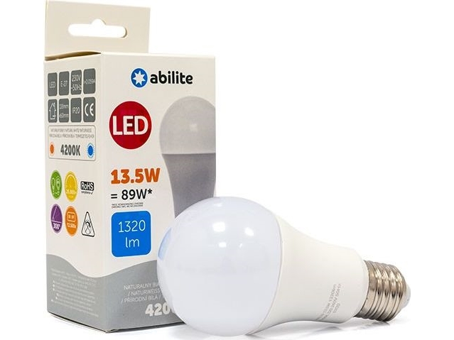 Abilite Led Abilite Classic B.Neutral E27 13.5W/230V 1320Lm A60 Glühbirne