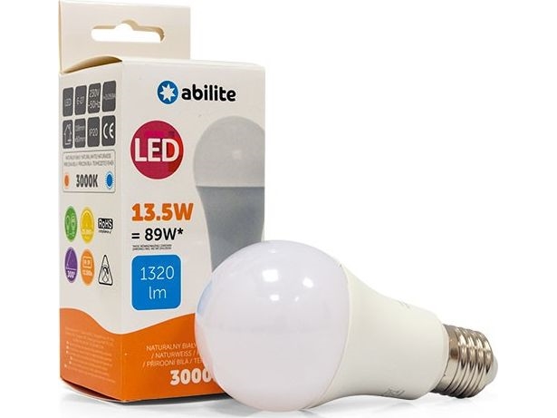 Abilite Led-Glühbirne Abilite Classic Milk B. Warm E27 13.5W/230V 1320Lm A60