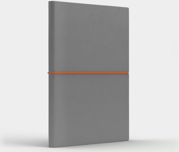 Notesbog A5 Fun M ternet lys grå/orange