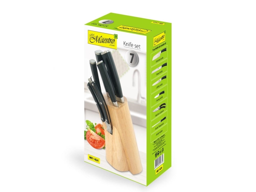 Maestro 5 Knive I En Blok Maestro Mr-1424