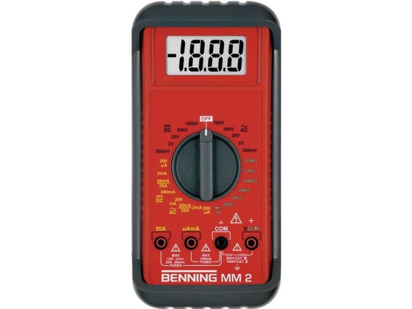 Benning 044028-D Hånd-Multimeter Kalibreret (Dakks) Digital Cat Ii 1000 V, Cat Iii 600 V Visning (Anzahl): 2000