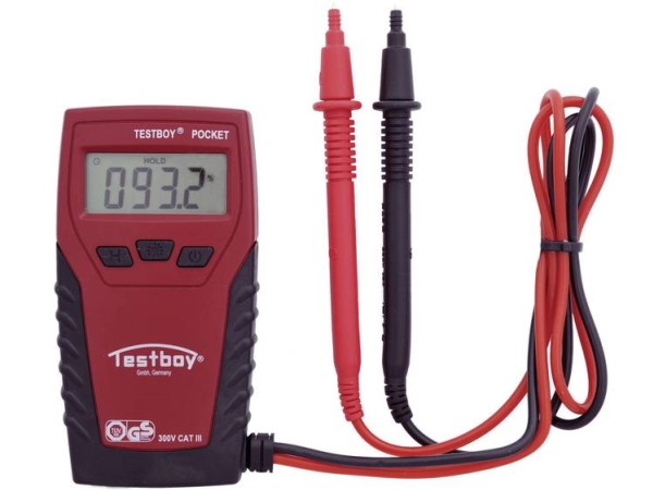 Testboy Testboy Pocket-D Hånd-Multimeter Kalibreret (Dakks) Digital Cat Iii 300 V Visning (Counts): 2000