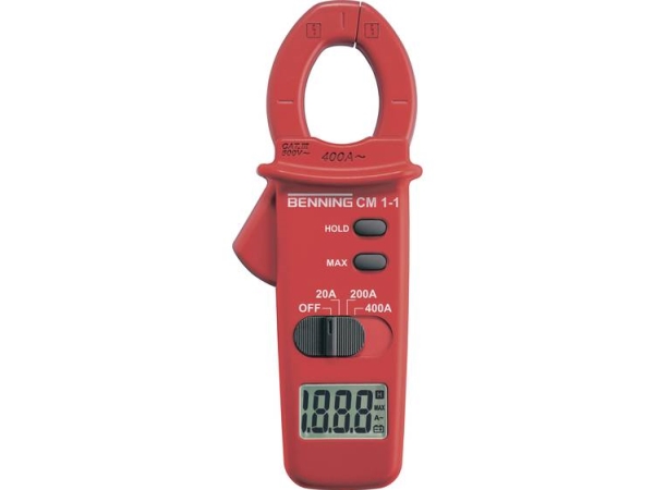 Benning 044061-D Strømtang , Hånd-Multimeter Kalibreret (Dakks) Digital Cat Iii 600 V Visning (Counts): 2000