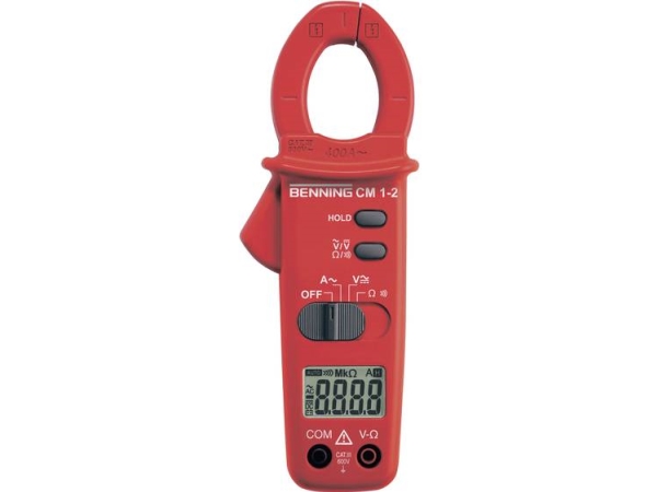 Benning 044062-D Strømtang , Hånd-Multimeter Kalibreret (Dakks) Digital Cat Iii 600 V Visning (Counts): 2000