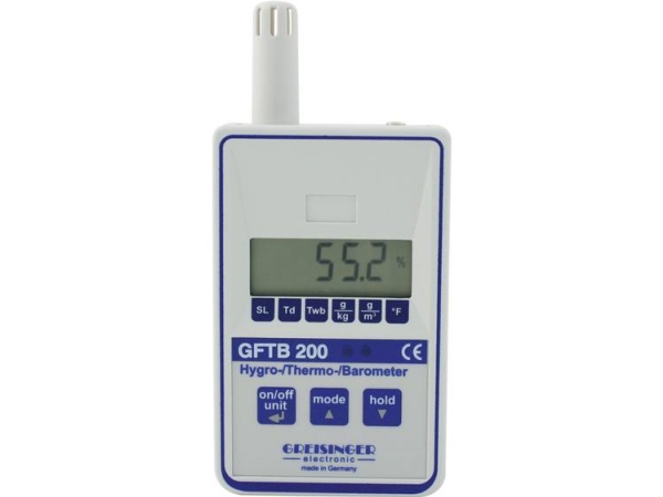 Greisinger Gftb 200 Luftfugtighedsmåler (Hygrometer) Kalibreret (Dakks) 0 % Rf 100 % Rf Dugpunkts/Skimmelsvampsvisning