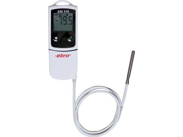 Ebro 1340-6337-D Ebi 310 Te Temperatur-Datalogger Kalibreret (Dakks) Mål Temperatur -200 Til 250 °C