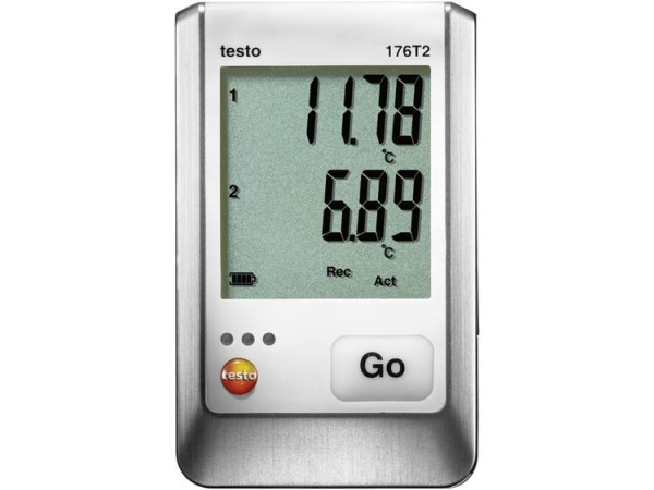 Testo 0572 1762-Iso 176 T2 Temperatur-Datalogger Kalibreret (Iso) Mål Temperatur -50 Til +400 °C