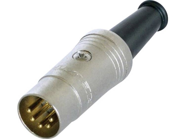 Rean Av Nys322g Din-Rundstecker Stecker, Gerade Polzahl: 5 Schwarz (1 St.)