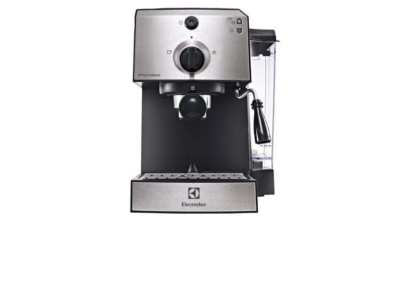 stereoanlæg PEF fysisk Electrolux EEA111, Espressomaskine, 1,25 L, Malet kaffe, Sort, Rustfrit stål