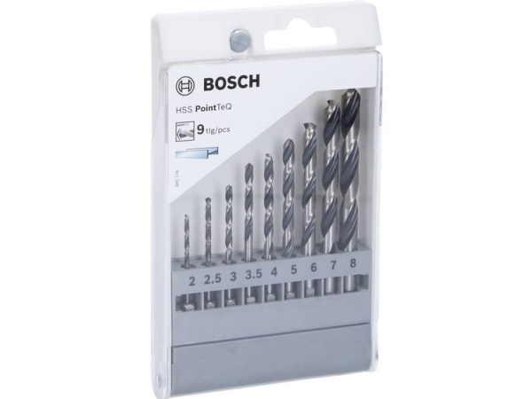 Bosch Hss Pointteq - Bohrersatz - Für Metall - Spiralbohrer - 9 Stücke - Inbus (2607002826)