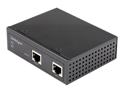 Startech Industrial Gigabit Poe Injector, High Speed/High Power 90W, 802.3Bt Poe++ 48V-56Vdc Din Rail Upoe/Ultra Power Over Ethernet Injector Adapter