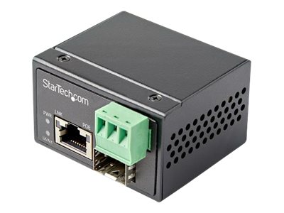 Startech.Com Poe + Industrial Media Converter 30W - Medienkonverter Lwl Kupfer - Singlemode-/Multimode Glasfaser Auf Kupfer Gigabit Ethernet - Mini/K