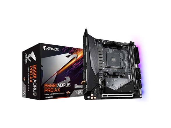Gigabyte B550i Aorus Pro Ax Mainboard – Amd Ryzen 5000 Cpus, 8 Phasen Vrm, Bis Zu 5300 Mhz Ddr4, 1Xpcie 4.0 + 1Xpcie 3.0 M.2, Wi-Fi 6E, 2.5Gbe Lan, U