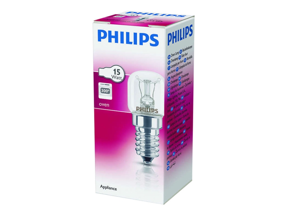 Philips Appliance - Strålende Lyspære - Form: T22 - Klare Ausführung - E14 - 15 W - Klasse G - 2700 K