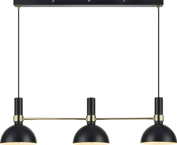 Larry 3 Pendel Black/Brushed Brass Markslöjd - Køkken - Moderne - Metal - Med flere lyskilder