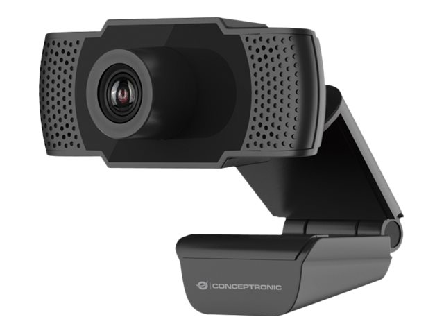 Conceptronic AMDIS01B - Webcam - farve - 2 MP - 1920 x 1080 - 1080p - audio - USB 2.0 - MJPEG, H.264, YUV