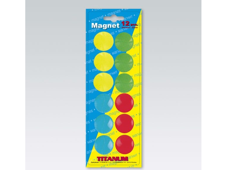 Titanum magneter 22 mm, 12 st (mix) | Möbler - Tavla & Displays - Tillbehör | GameStuff