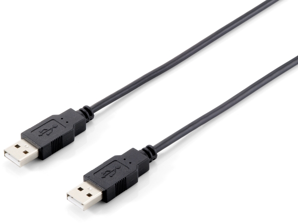 Equip 128870, 1,8 M, Usb A, Usb A, Usb 2.0, Hanstik/Hanstik, Sort