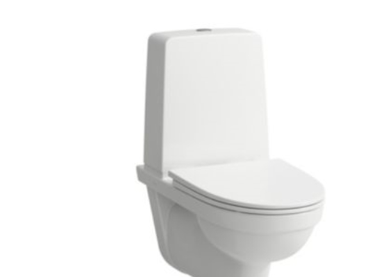 Laufen Kompas Vægh Wc M/Ciste - Rimless Skylleteknik Og Med Synlig Cisterne