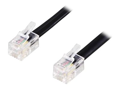 Deltaco Del-154B - Telefonkabel - Rj-10 (Stecker) Auf Rj-10 (Stecker) - 2 M - Schwarz