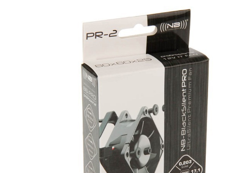 NoiseBlocker BlackSilentPRO PR-2 - Höljesfläkt - 60 mm (ITR-PR-2) | Datorkomponenter - Kylning & moddning - Chassi fläktar | GameStuff