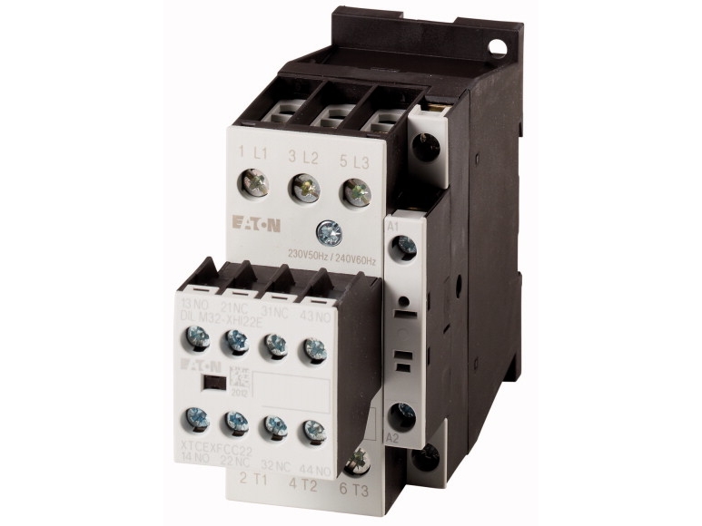 Eaton Dilm17-22(230V50hz,240V60hz), Kontaktor, Sort, Hvid, Ip00, 56 Mm, 85 Mm