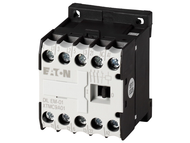 Eaton Dilem-01(230V50hz,240V60hz), Kontaktor, Sort, Hvid, Ip20, 45 Mm, 52 Mm, 58 Mm
