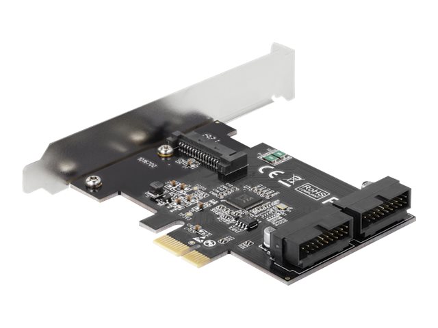 Delock PCI Card to 2 x internal USB 3.0 Pin - USB-adapter - PCIe 2.0 USB 3.0 (intern) x 2