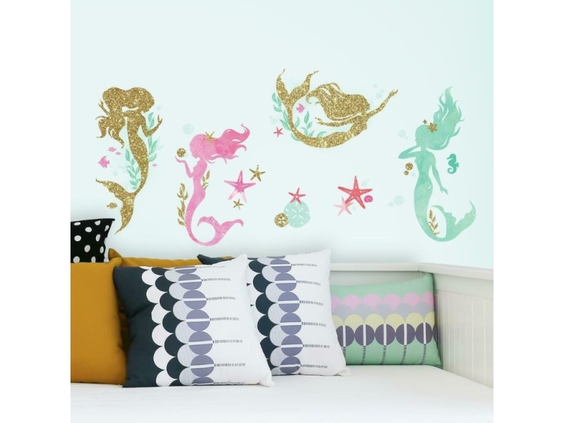 Havfrue Glitter Wallstickers