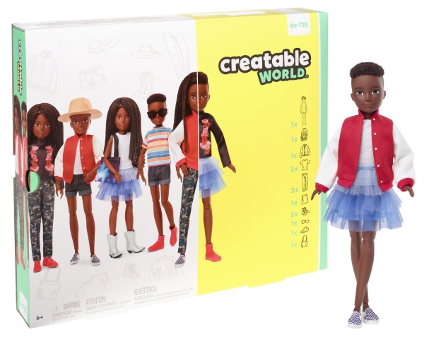 Creatable World Deluxe Dukke Med Sort Flettet Hår