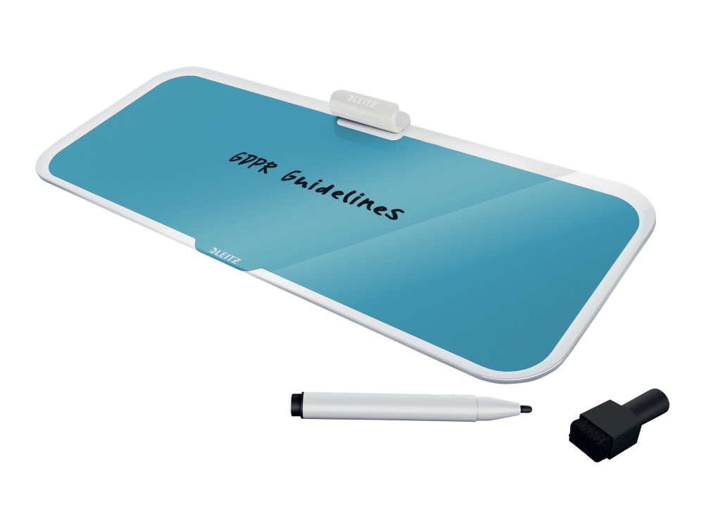 Leitz Cosy - Whiteboard-tavla - skrivbord - tempererat glas - magnetisk - lugn blå | Möbler - Tillbehör - Skrivbordstillbehör | GameStuff