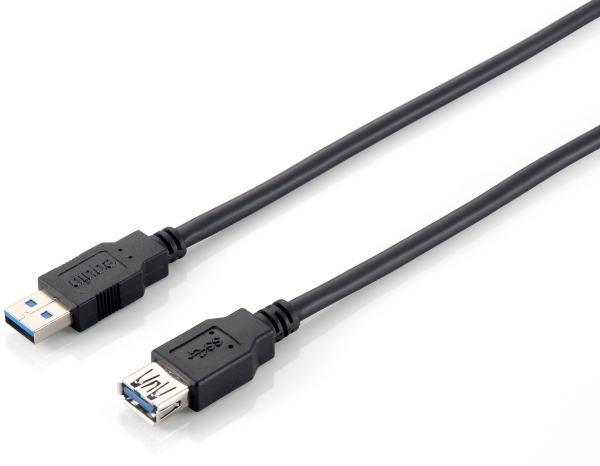 Equip 128398, 2 M, Usb A, Usb A, Usb 3.2 Gen 1 (3.1 Gen 1), Hanstik/Hunstik, Sort
