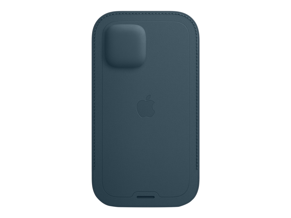 Apple Sleeve With Magsafe - Beskyttende Sleeve Til Mobiltelefon - Læder - Baltisk Blå - For Iphone 12, 12 Pro