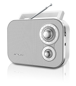 Muse M-051 RW, Bærbar, Analog, FM, MW, Hvid, Dreje, Vekselstrøm/batteri