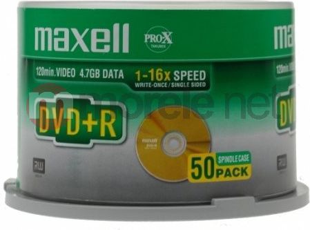 Maxell DVD+R 8x Spindle, 120 mm, 50 styck, 4,7 GB | Datorkomponenter - Hårddisk & Lagring - Lagringsmedia | GameStuff