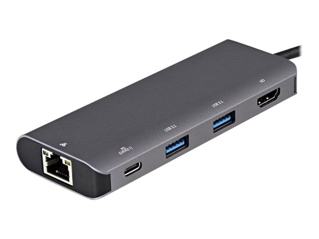 Startech.Com Usb C Multiport Adapter - 10 Gbit/S Usb Typ C Mini Dock Mit 4K 30Hz Hdmi - Power Delivery 3.0 Passthrough - 3 Port Usb Hub, Gbe - Usb 3.