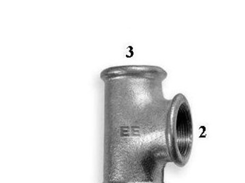 Reducerande T-koppling B1 3/4x1/2x3/4 galvaniserad - 13819 | VVS Artiklar - Rör & Kopplingar - Galvaniserade rör och rördelar | GameStuff