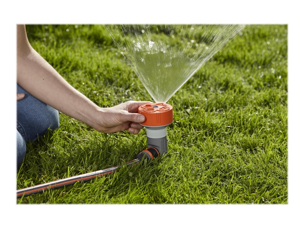 Gardena Classic 6-Flächenregner Boogie, 100 M², Schwarz, Orange