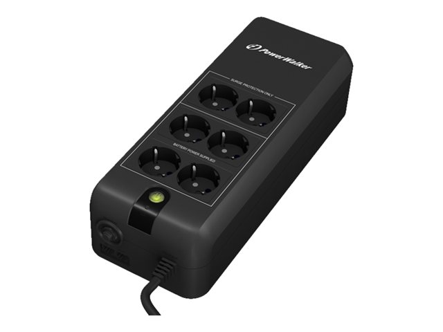 Powerwalker Vfd 600 Apfc - Ups - Ac 220/230/240 V - 300 Watt - 600 Va - 5 At - Output-Stikforbindelser: 6 - Sort