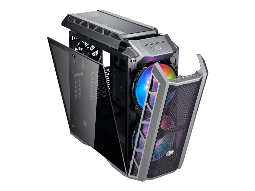 Cooler Master Mastercase H500p Mesh Argb, Midi Tower, Pc, Grau, Atx, Eatx, Micro Atx, Mini-Itx, Netz, Kunststoff, Stahl, Gehärtetes Glas, Multi