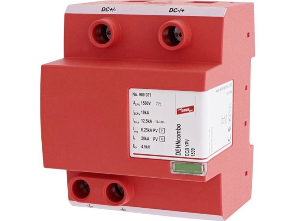 Dehn 900070 Kombinationsafleder Dehncombo Ypv Til Solcelleanlæg Op Til 1200V Dc Combi Læder 1 Stk