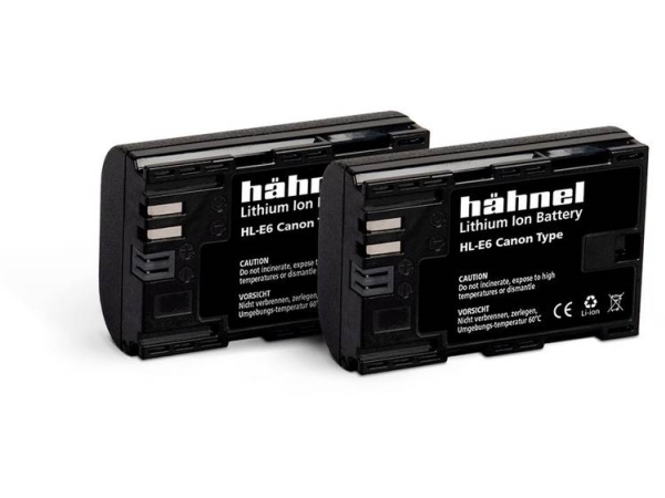 Hähnel Fototechnik Hl-E6, 2Er Kamera-Batteri Erstatter Original-Batteri Lp-E6 7.2 V 1650 Mah