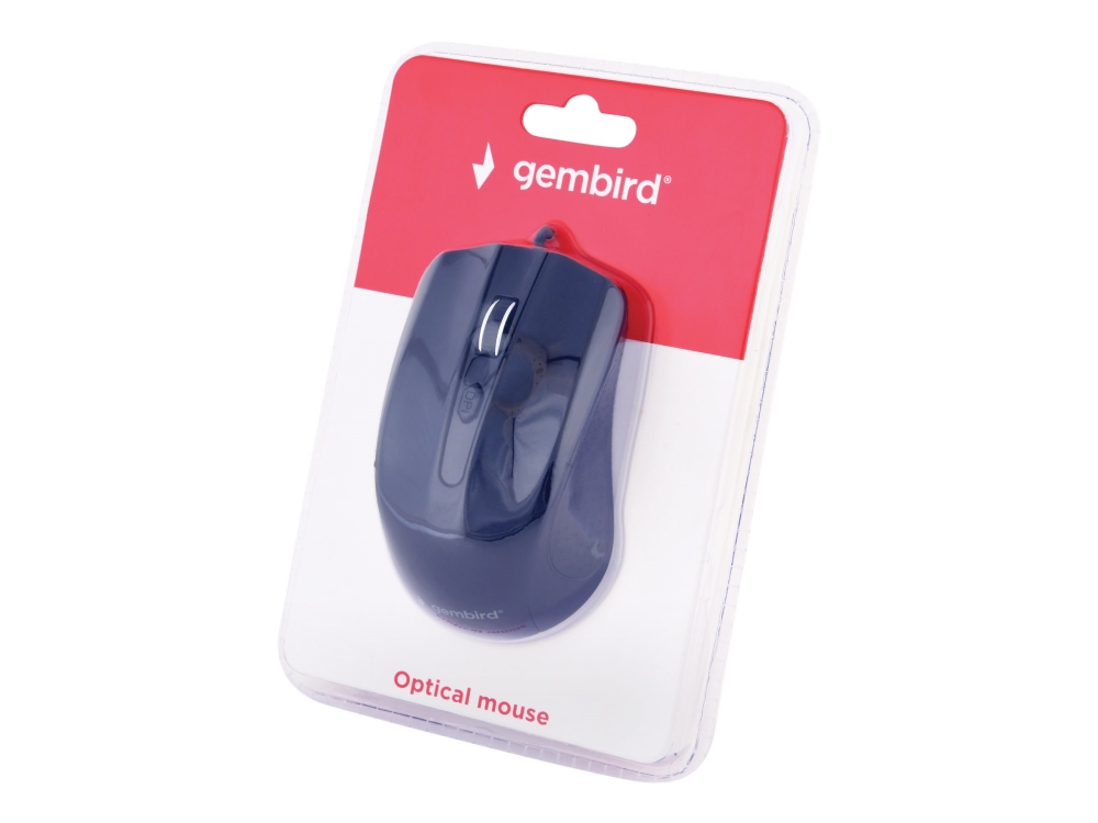 Gembird Mus-4B-01 - Mus - Optisk - 4 Knapper - Kablet - Usb - Sort - Blister