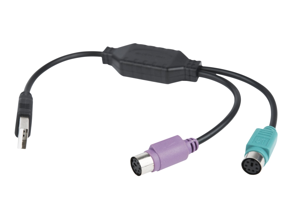 Gembird - Adapter för tangentbord/mus - USB (hane) till PS/2 (hona) - 30 cm - svart | Datortillbehör - Kablar & adaptrar - Adaptrar | GameStuff