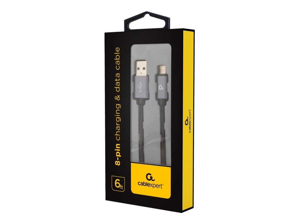 Cablexpert - Lightning-Kabel - Usb Han Til Lightning Han - 1.8 M - Sort